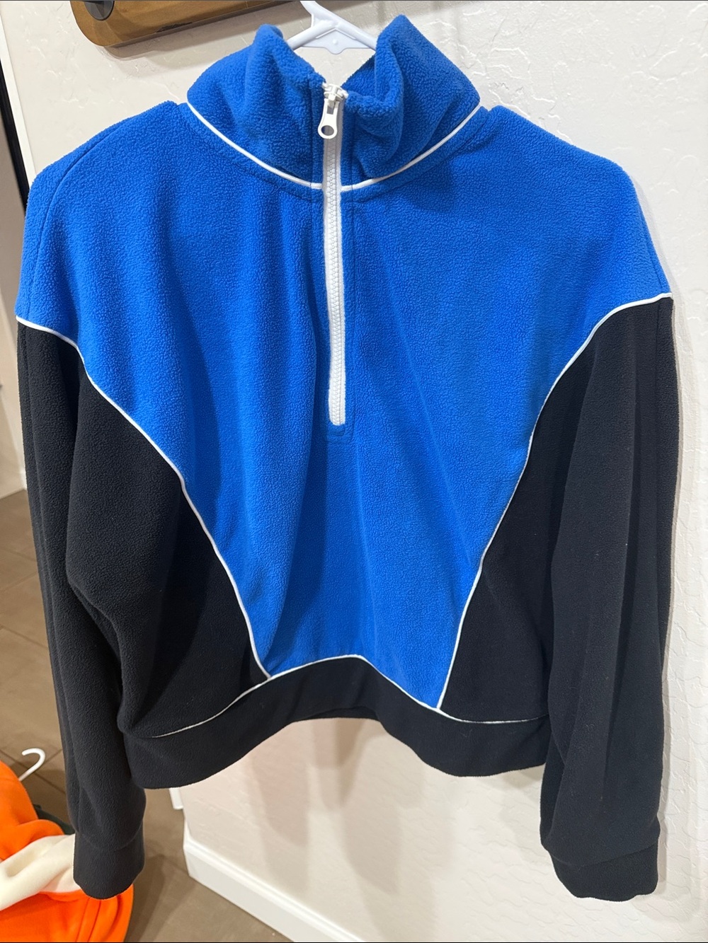 Women’s HALARA Blue and Black Half-Zip Fleece Pullover
